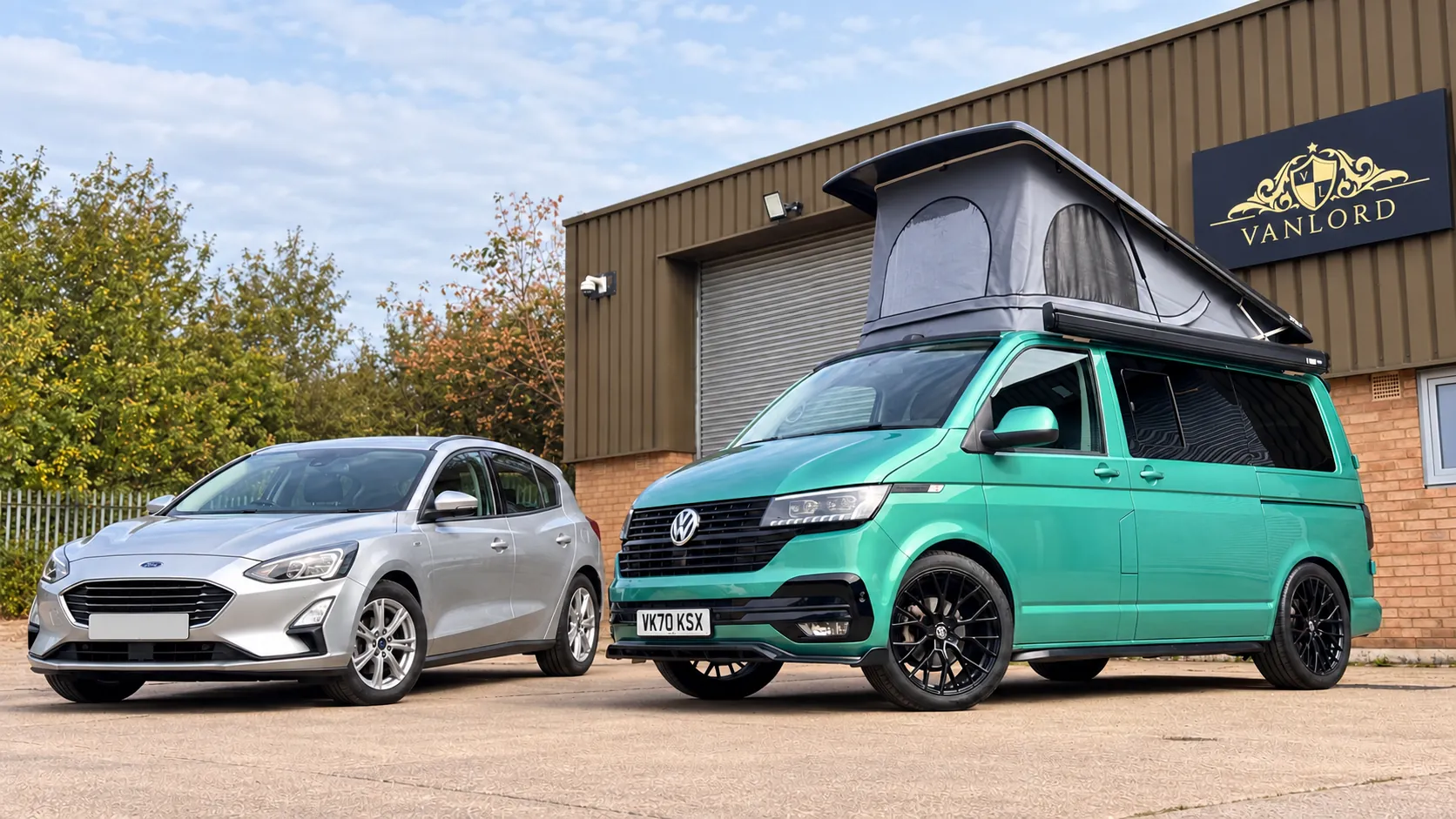Vanlord campervan outside our Wellingborough workshop