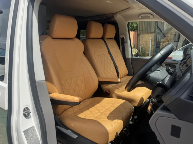 Tan Custom front seats · optional Monaco foam